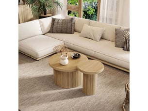 Table basse rond(e) coloris naturel <strong></strong> <strong>naturel</strong>