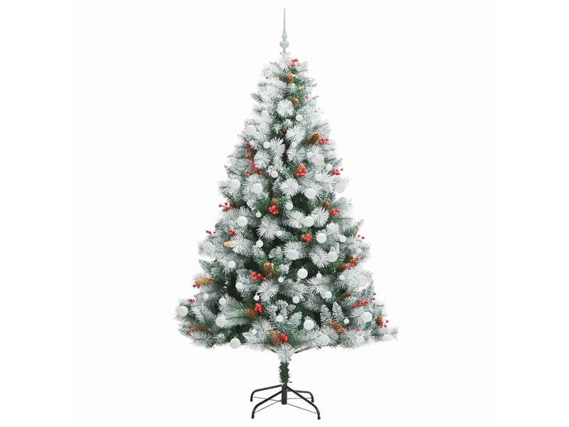  Sapin de noël artificiel, arbre de noël vert et blanc 210 cm shl1112  - Conforama D