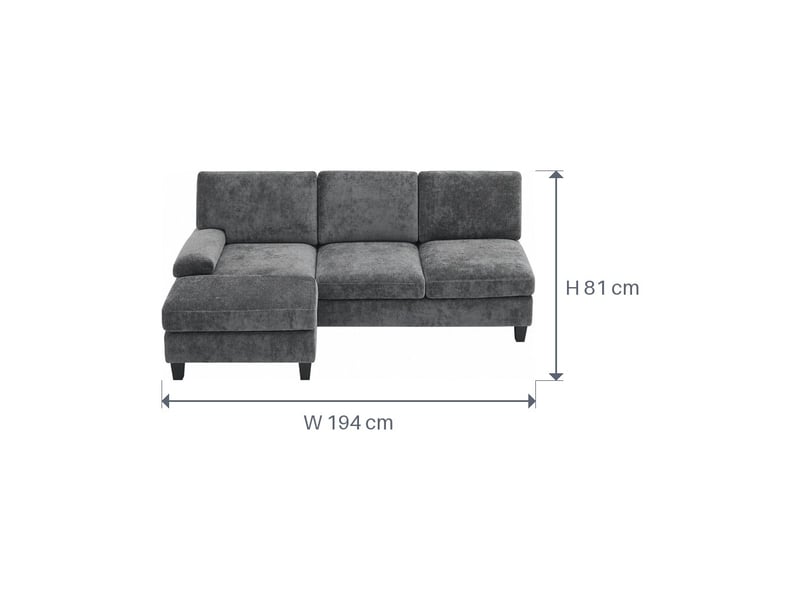  Canapé d'angle 3 places l 194 cm gris clair - canapé-lit réversible en tissu N625P384667668G - Conforama C