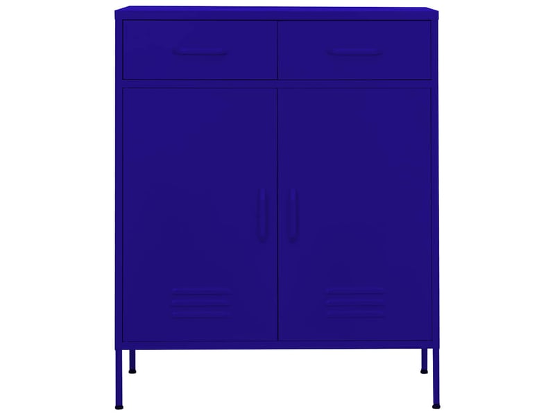  Armoire de rangement, rangement bureau bleu marine 80x35x101,5 cm acier shl872  - Conforama A