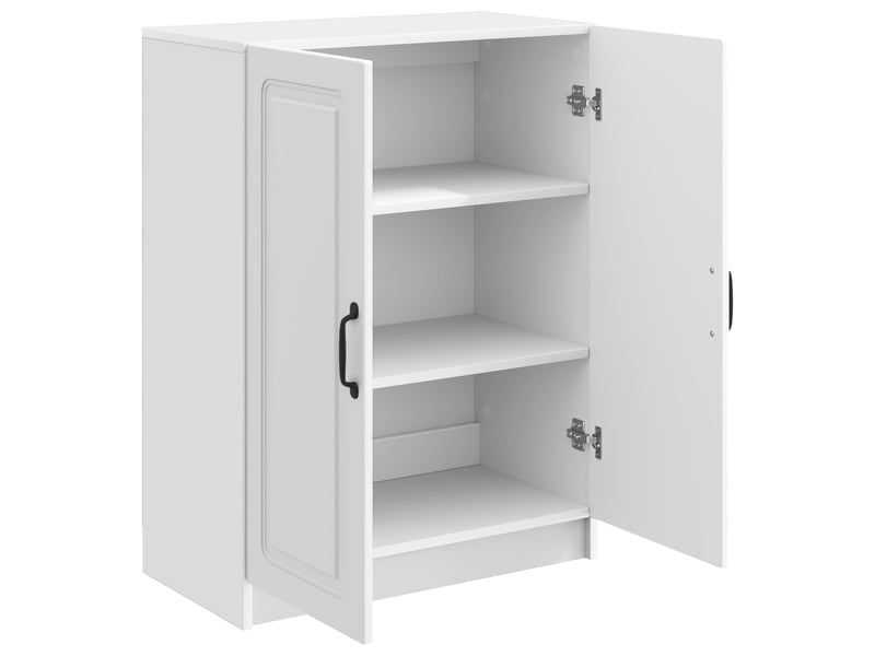  Buffet - bahut - meuble de rangement blanc brillant 66 x 34,5 x 87 cm bois d'ingénierie  - Conforama E