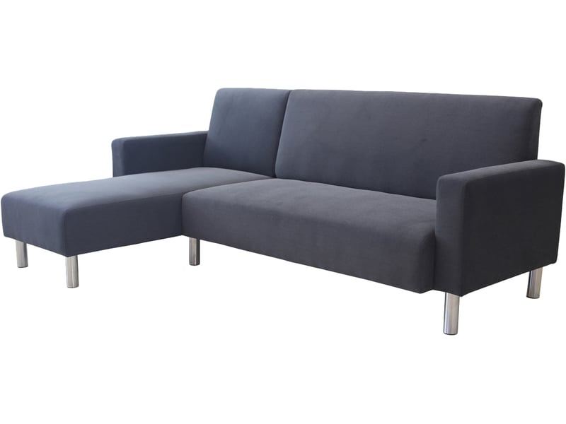 Canapé d'angle tissu réversible "rio" - 4 places - gris  - Conforama B