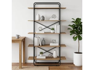 Étagère 5 niveaux, étagère de rangement 100 x 35 x 175,5 cm pb chêne artisanal