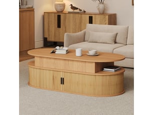 Table basse 100x50x40 cm - éclairage led - grand rangement - réglable en hauteur - mdf - usage quotidien - design moderne - meuble de rangement - gris