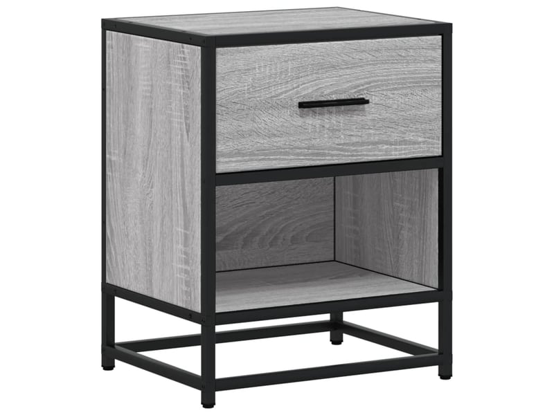  Lot de 2 tables de chevet - cabinet de chevet - table de nuit sonoma gris 40x31x50 cm bois ingénierie  - Conforama E