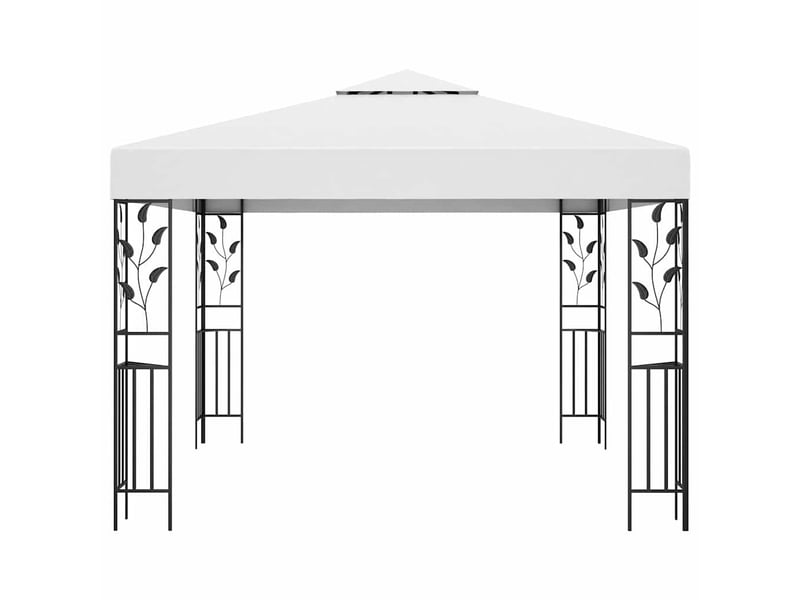  Tonnelle avec guirlande lumineuse à led 3x3 m blanc cf62464  - Conforama D