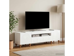 Meuble tv coloris blanc 1 cm <strong></strong> <strong></strong>