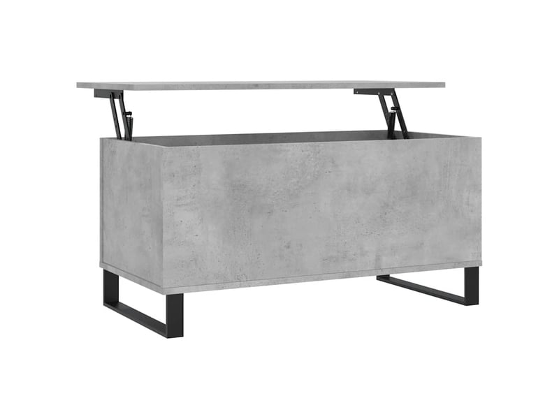  Table basse - table de salon - table à thé gris béton 90x44,5x45 cm bois d'ingénierie  - Conforama A