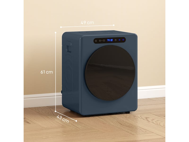 Sèche linge à évacuation, sèche-linge électrique 1000 w 3 kg, modes extra dry et eco, minuterie, bleu, acier inoxydable - Conforama C