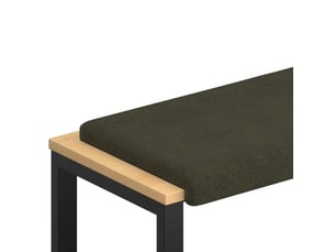 Coussin de banc, coussin d'assise, coussin de canapé tissu en suède synthétique vert armée cf53795