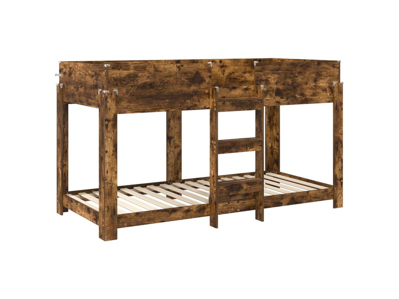  Lit superposé pour enfants - lit jeune chêne fumé 90 x 190 cm  - Conforama D