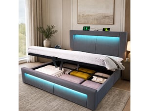 Sommier coffre 160x200 cm CRAVDOM vendu avec sommier,sans matelas
