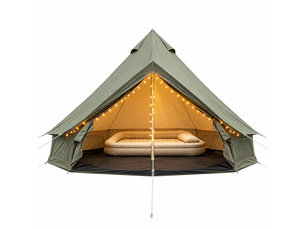 Tente cloche oxford verte 4 saisons 3-4 personnes, 9,8 ft, avec sortie pour poêle