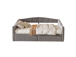 Lit simple 140x200 cm    coloris gris