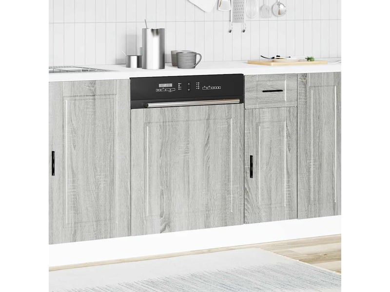  Panneau de lave-vaisselle sonoma gris 60x1,5x57cm  - Conforama C
