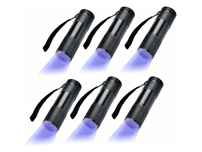 6 pack uv ultra violet blacklight 9 led lampe de poche lampe torche extérieur etc. - Conforama A
