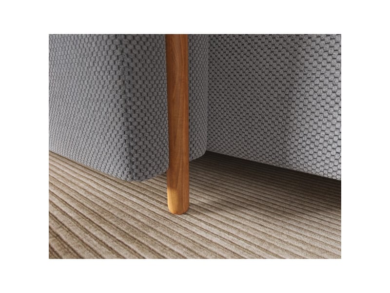 Canapé d'angle convertible arvessa gris foncé tissu nid d'abeille – angle gauche - Conforama E