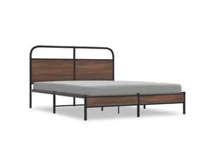 Lit 2 places 150x200 cm coloris marron