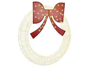Couronne de noël, décoration de noël 150 led blanc chaud 120 cm acrylique cf61752