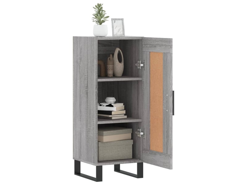  Buffet - bahut - meuble de rangement sonoma gris 34,5x34x90 cm bois d'ingénierie  - Conforama D