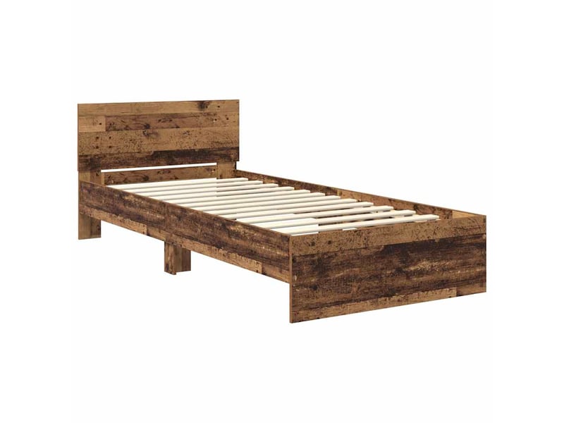  Lit simple- lit adulte -  cadre de lit bois ancien 100 x 200 cm bois d'ingénierie  - Conforama D