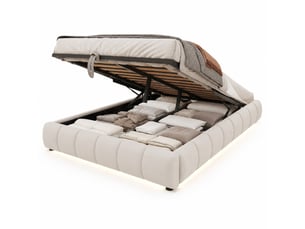 Lit coffre 140x200 cm coloris beige