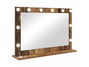 Miroir rectangulaire à fixer coloris marron <strong></strong> <strong></strong> - 80 cm x 55 cm