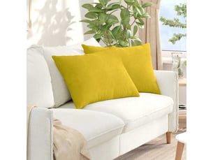 Lot de 2 coussins de canapé, coussins décoratifs jaune 70 x 50 cm cf59108
