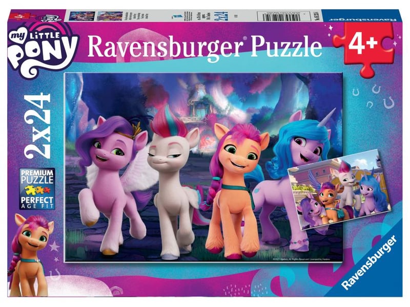  Puzzles 2x24 p - amitié entre poneys my little pony 05235 - Conforama A