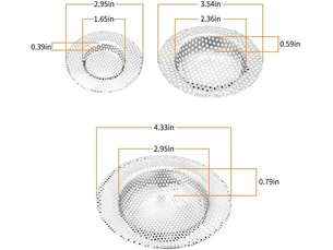 Lot de 3 passoires d'évier de cuisine, passoires d'évier en acier inoxydable anti-obstruction avec trous perforés, drain d'évier durable, .