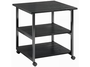 Support d'imprimante desserte de rangement 3 niveaux étagères mobile sur 50 x 50 x 52,5 cm roulettes