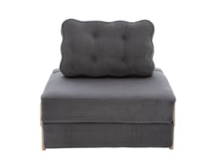Fauteuil convertible DESVIAE  Velours côtelé gris