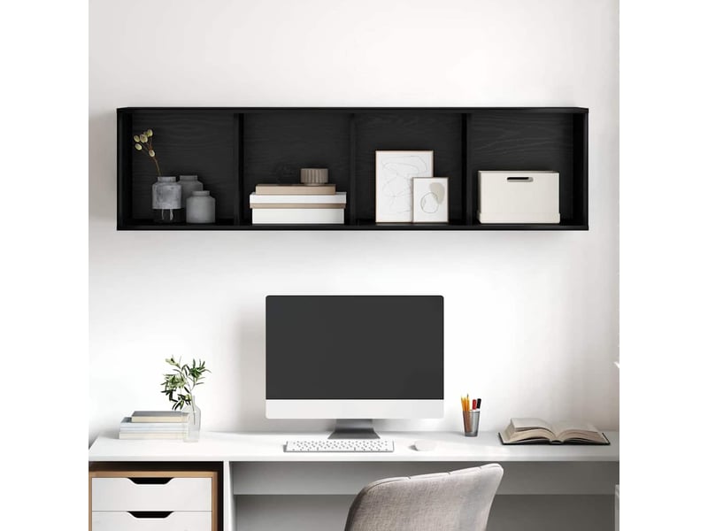  Ensemble meuble tv - banc tv - meuble de rangement 37 x 37 x 142,5 cm chêne noir  - Conforama E