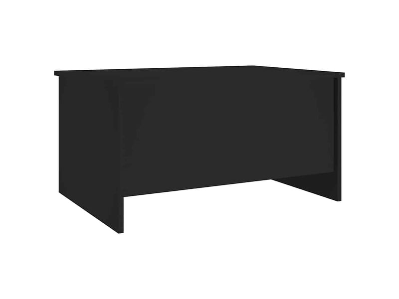  Table basse - table de salon - table à thé noir 80x55,5x41,5 cm bois d'ingénierie  - Conforama C