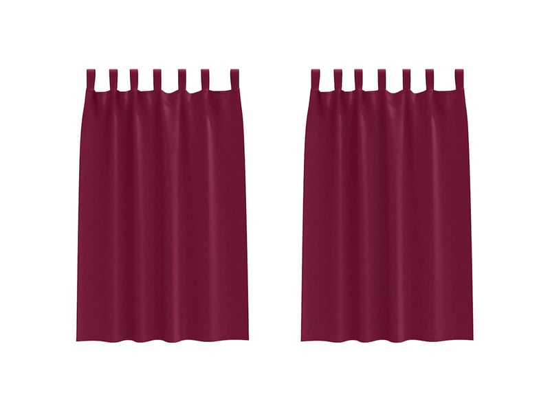 Lot de 2 rideaux occultants, rideaux black-out avec anneaux bordeaux 175 x 140 cm cf44610 - Conforama A