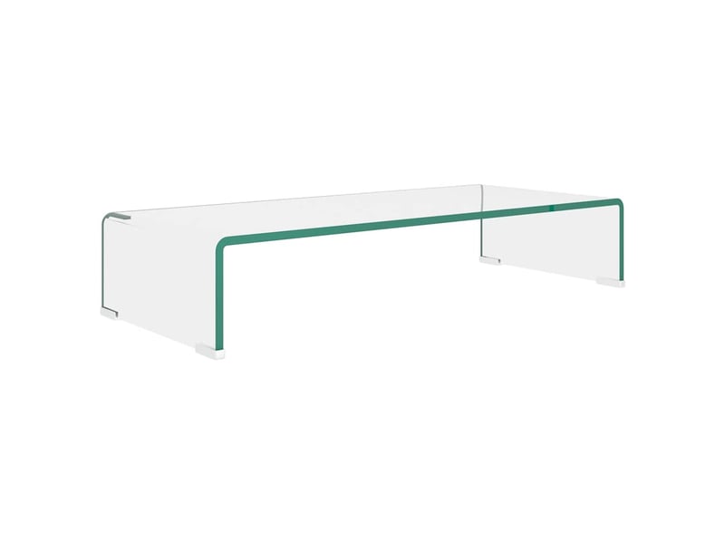 Meuble tv - banc tv - meuble de rangementpour moniteur 70x30x13 cm verre transparent  - Conforama A