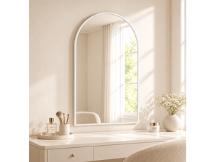 Miroir de salle de bain coloris blanc <strong>NAHILIMI</strong> <strong></strong> - 61 cm x 61 cm