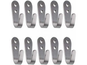 Lot de 10 crochets muraux pour serviettes, fixation murale simple à visser, convient pour salle de bain, peignoir, chambre à coucher