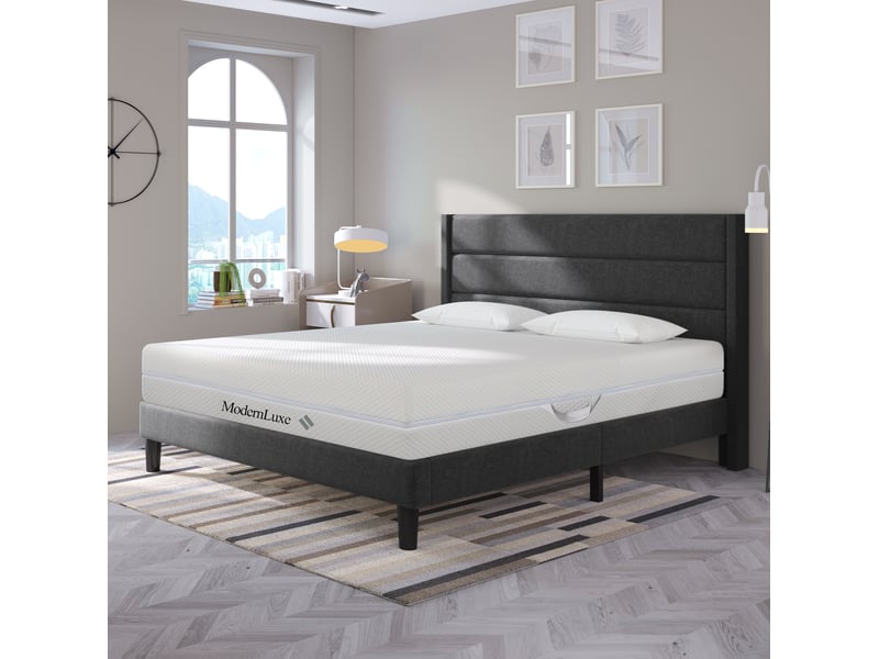  Matelas double 140 × 200 cm en mousse froide à 7 zones, réversible h2 et h3 avec housse lavable pour chambre, 20 cm  - Conforama D