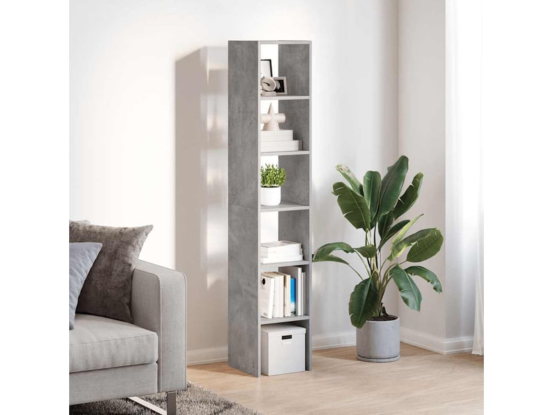 Bibliothèques 2 pcs empilable gris béton bois d'ingénierie - Conforama C