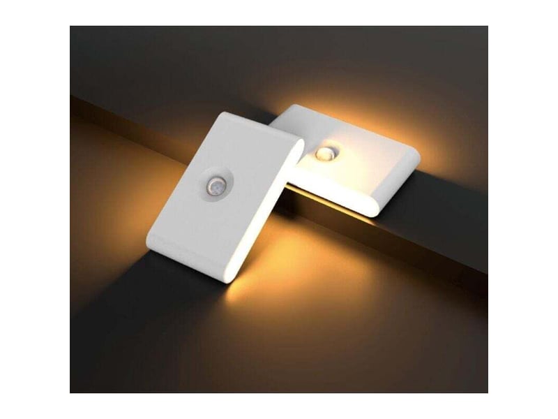  2 veilleuses led avec détecteur de mouvement, usb rechargeables, magnétiques, pour chambre, salle de bain, cuisine, couloir, escaliers.  - Conforama E
