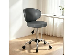 Tabouret de massage à roulettes pivotant à 360 degrés avec dossier et hauteur réglable 51 à 66 cm