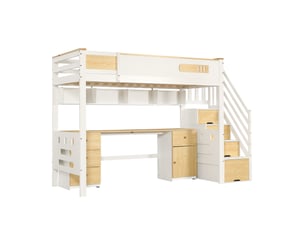 Lit mezzanine 90x200 cm <strong></strong> <strong>OMNIGLINT TRADING LTD</strong> coloris blanc