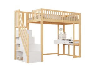 Lit mezzanine 90x200 cm VIVRYN coloris bicolore