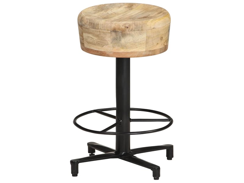 Lot de 2 tabouret de bar, chaise de bar 52 cm bois de manguier massif shl43976  - Conforama A