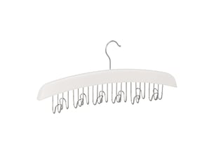 Porte-ceinture suspendu en bois 17,5 x 43 x 5,5 cm rangement optimal design épuré en bois blanc 13_0009035