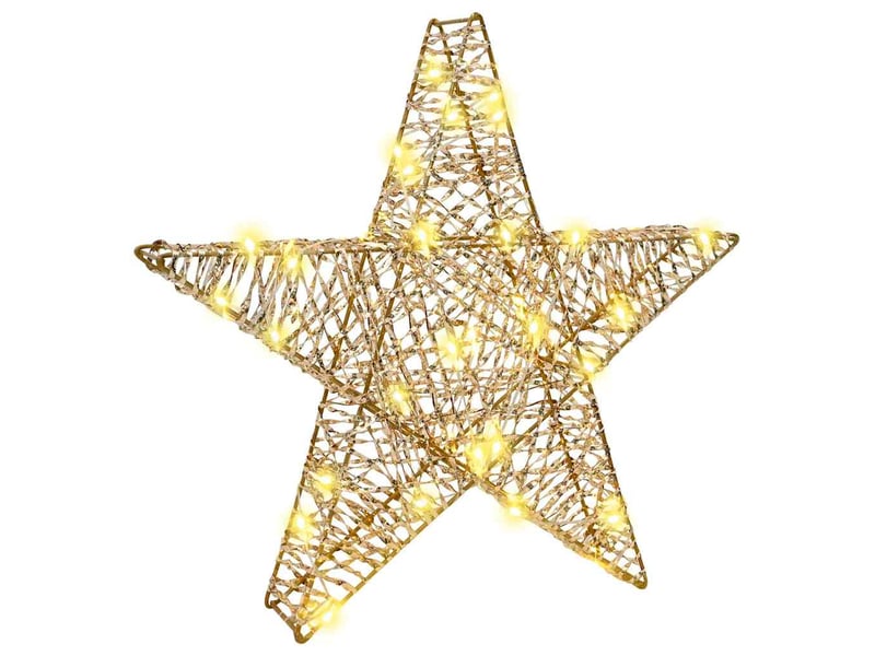 Étoile en 3d 50 led blanc chaud 55 x 52.5 x 9 cm pet cf62170 - Conforama A