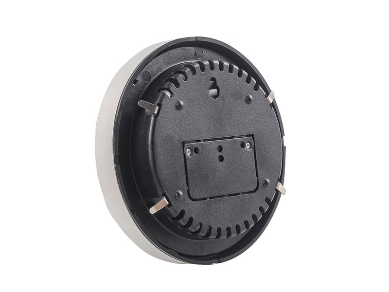  Station météo analogique 3 en 1 en inox ø14 cm - baromètre, thermomètre, hygromètre  - Conforama D
