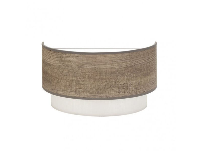  Applique murale fabrilamp myriam blanc bois gris 1 x e27 17x30x16 cm 177661083 - Conforama A