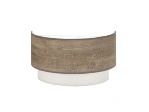 Applique murale fabrilamp myriam blanc bois gris 1 x e27 17x30x16 cm